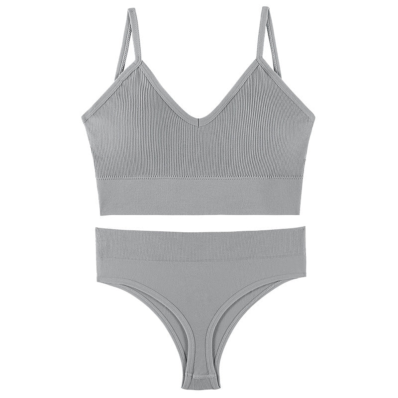 Ropa interior femenina Sujetador push-up de pecho pequeño, fino, inalámbrico, talla grande, chaleco deportivo, tirantes, copa triangular francesa