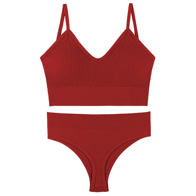 Ropa interior femenina Sujetador push-up de pecho pequeño, fino, inalámbrico, talla grande, chaleco deportivo, tirantes, copa triangular francesa
