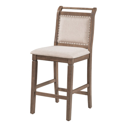 Ensemble de salle à manger 3 pièces en bois à hauteur de comptoir avec rallonge pliable