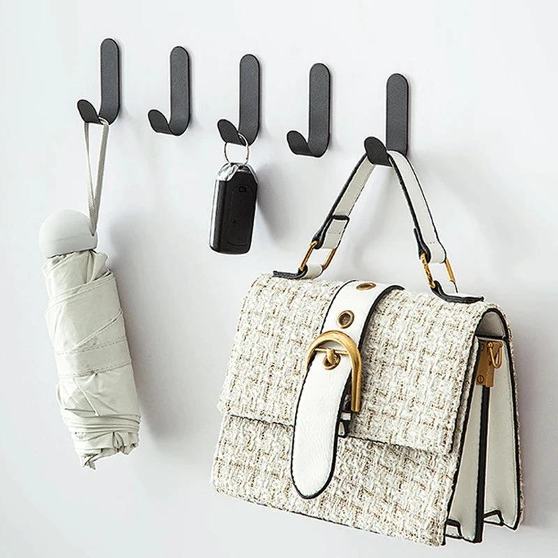 12Pcs Self Adhesive Hooks Heavy Duty Stainless Steel Wall Hooks Waterproof Sticky Hooks Bathroom Hang Towels Keys Coat Bags by eprolo