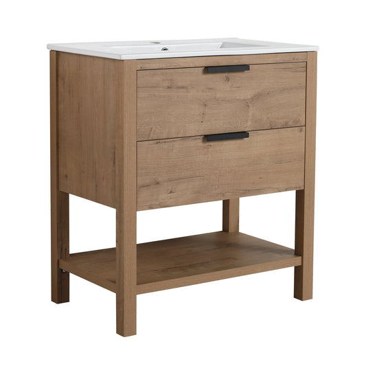30 Inch Bathroom Vanity Plywood With 2 Drawers-BVB01030IMO-BL9075B by eprolo