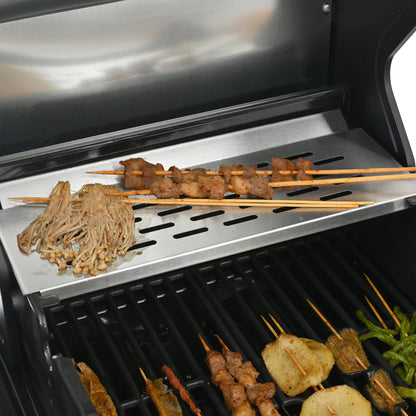 2+2 multifunctional gas barbecue grill and covered grill combination for outdoor cooking - barbecue, barbecue, pizza. by eprolo