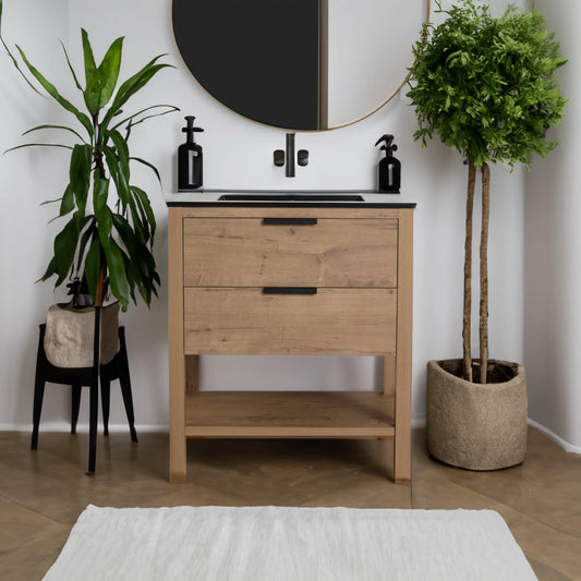 30 Inch Bathroom Vanity Plywood With 2 Drawers by eprolo