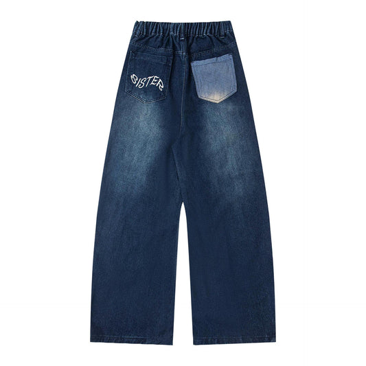 Pantalones vaqueros bordados Dapeng con cuchillo doblador