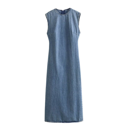 Women's Denim Midi Dress