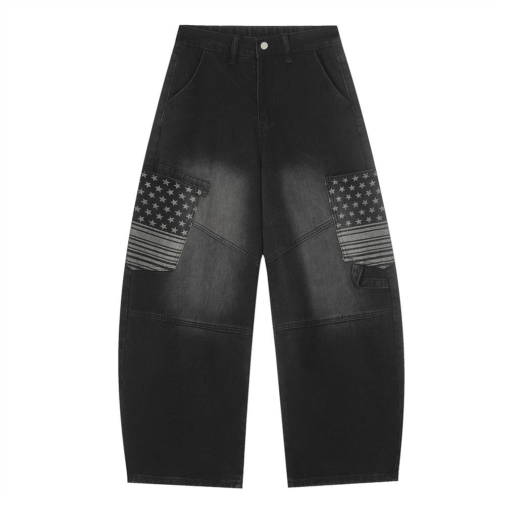 Pantalones de trabajo de mezclilla lavada