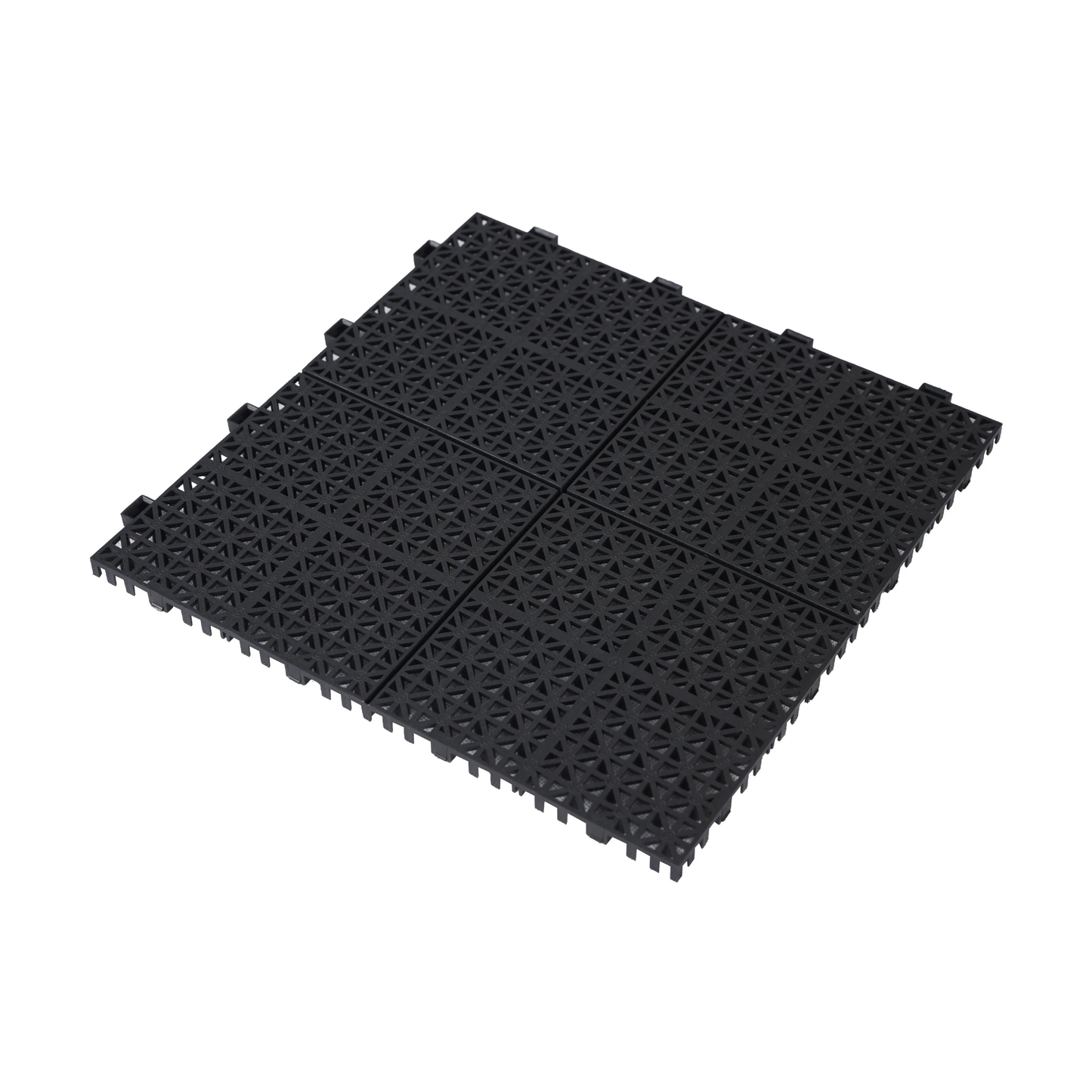 12 x 12 inch black interlocking deck tiles, plastic waterproof, weighing up to 6613 pounds, with a rose pattern pack of 12 by eprolo