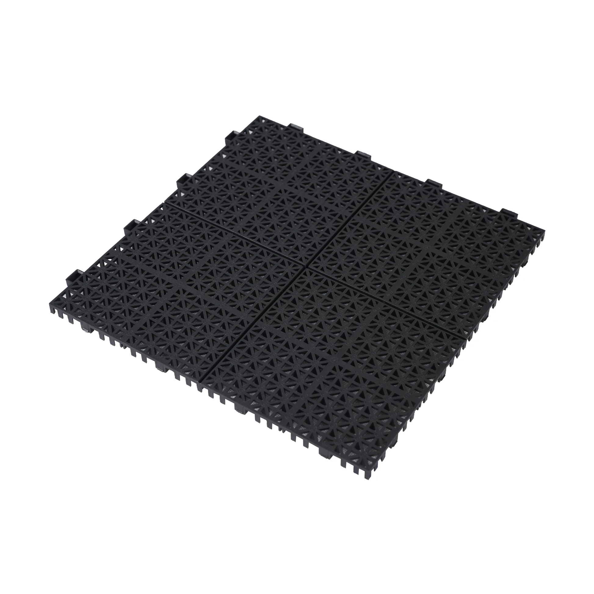 12 x 12 inch black interlocking deck tiles, plastic waterproof, weighing up to 6613 pounds, with a rose pattern pack of 12 by eprolo