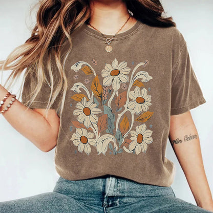 Camiseta lavada y usada con camiseta estampada