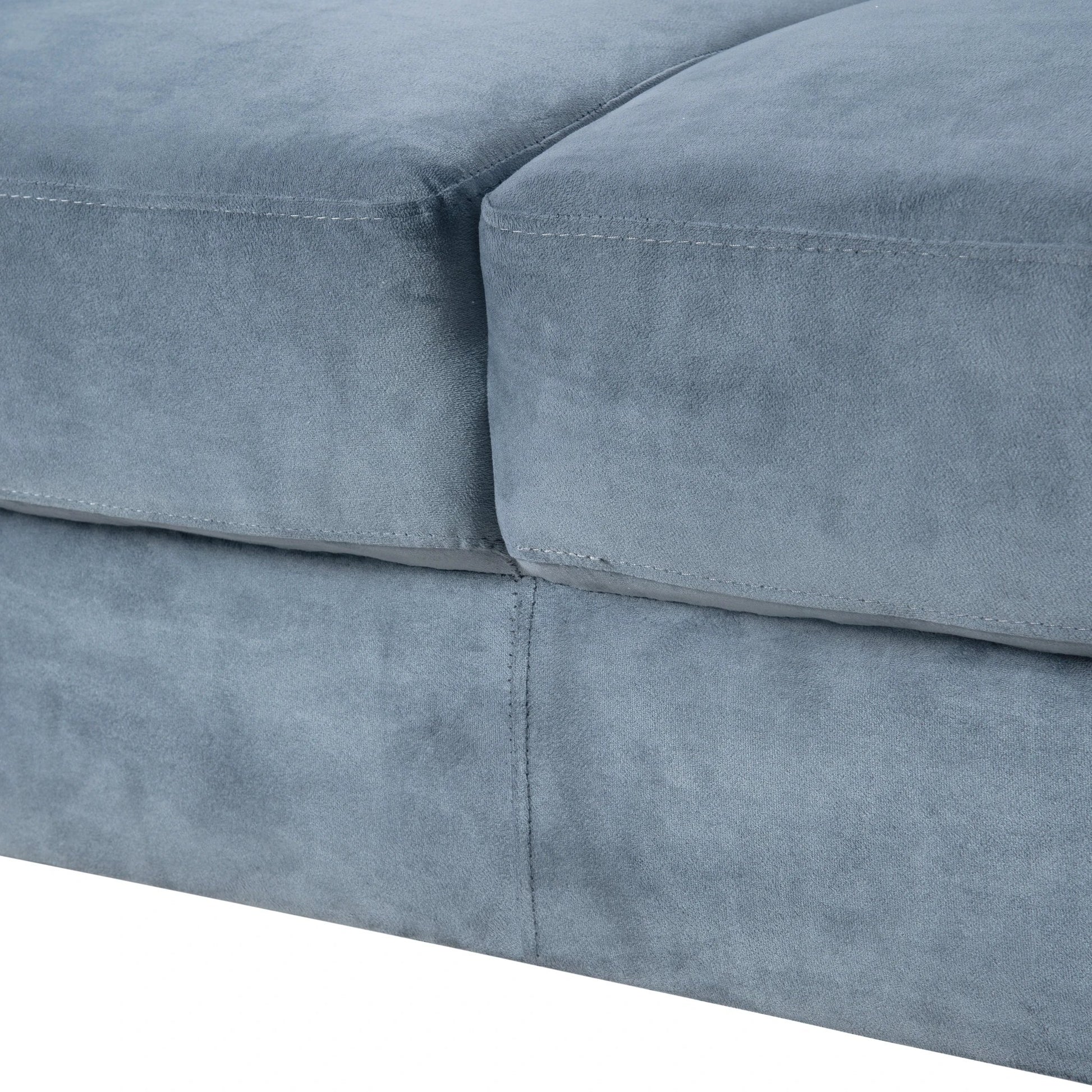 Gray Couch Comfortable Sectional Couches and Sofas for Living Room Office Small Space Chenille by eprolo