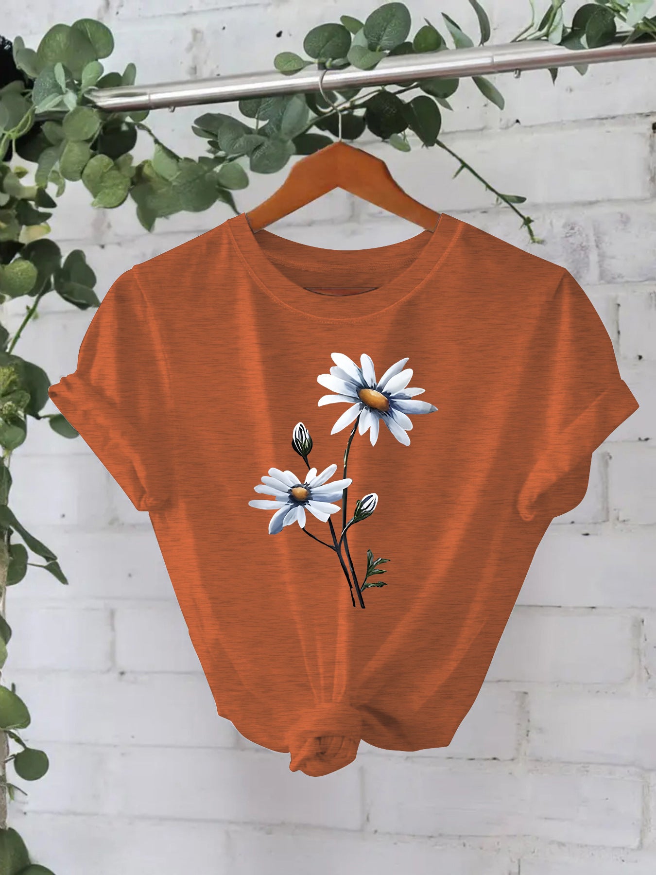 Floral printed T-shirt short sleeved shirt
