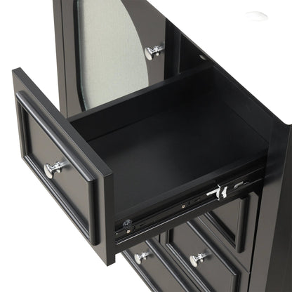 30" Bathroom Vanity with Sink, Bathroom Vanity Cabinet with Three Drawers and Door by eprolo