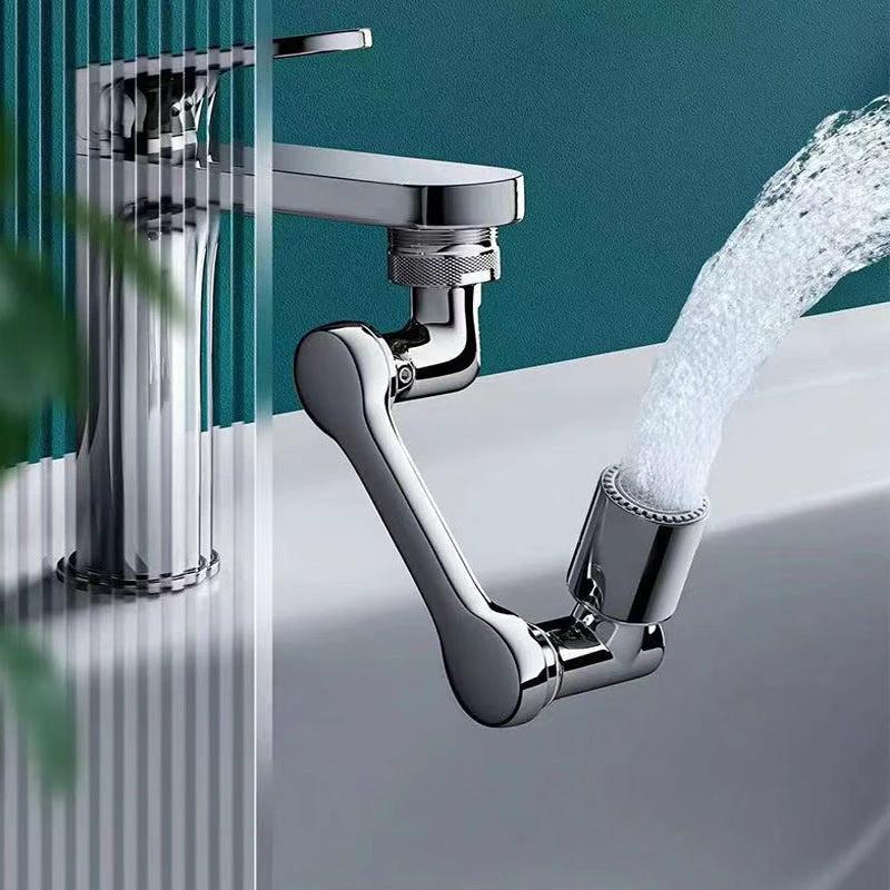 1080 °/1440 ° New Mechanical Arm Double Outlet Bubbler Universal Extension Faucet Splash Proof Washing Faucet Extender by eprolo