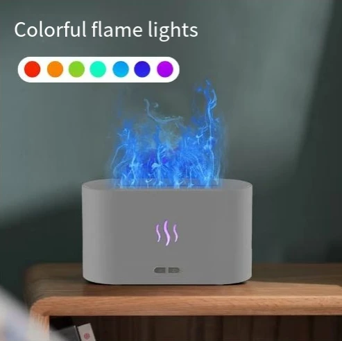 Simulated flame aromatherapy machine expanding fragrance machine household seven color flame humidifier by eprolo