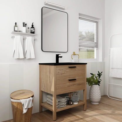 30 Inch Bathroom Vanity Plywood With 2 Drawers(BVB01030IMO-BL9075BK) by eprolo