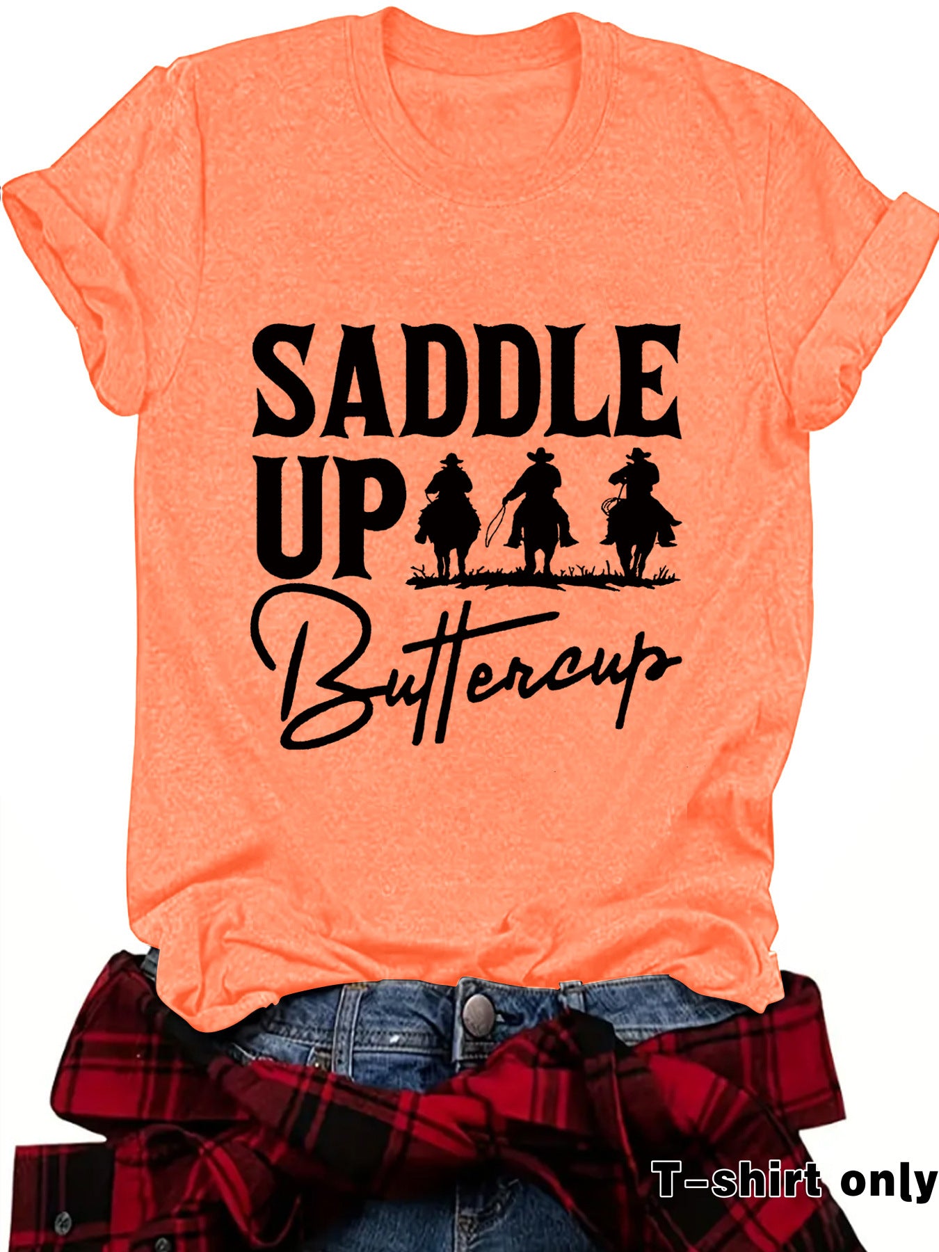 Camisa vaquera de manga corta estilo Western