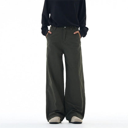 Wide Leg Casual Straight Leg Pants by eprolo