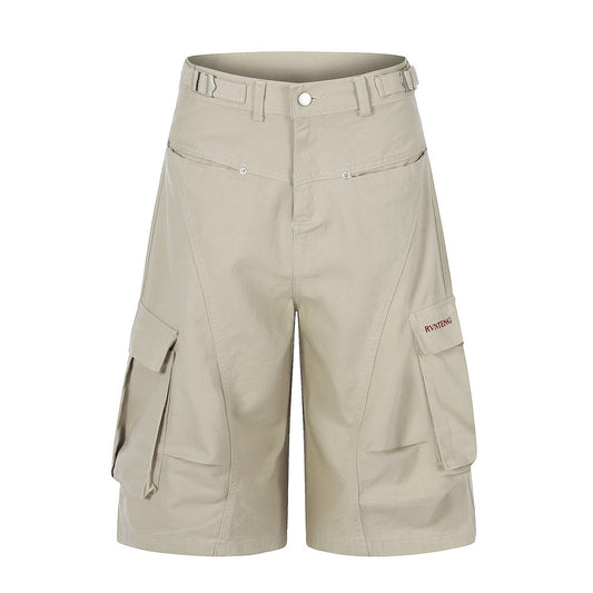 Pantalon ample cinq-quarts à larges jambes et grandes poches