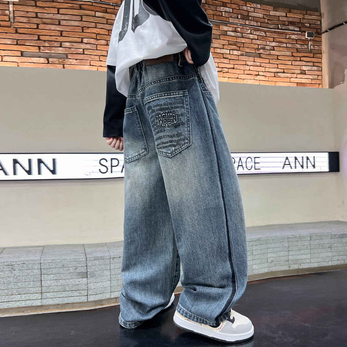 Boys Casual Loose Fit Denim Long Pants