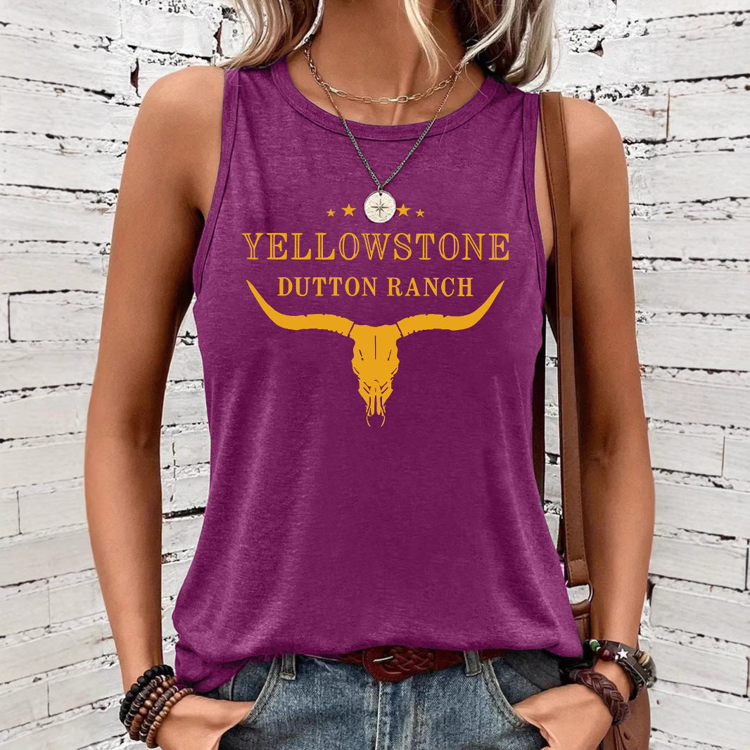 Chaleco vaquero estampado del Oeste