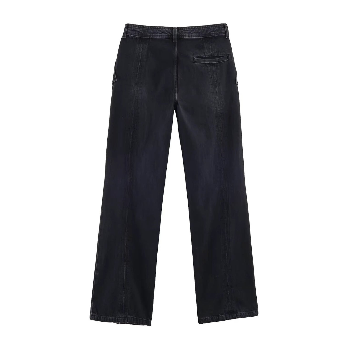 Mid waist wide leg zipper jeans by eprolo