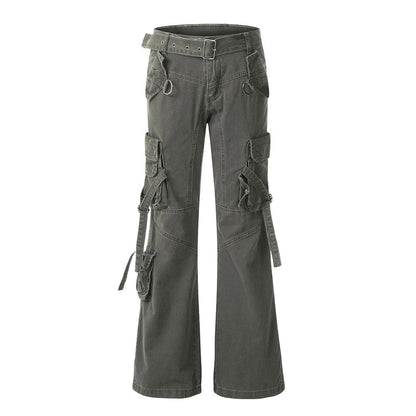 Tactical pocket strap work pants men's denim pants by eprolo