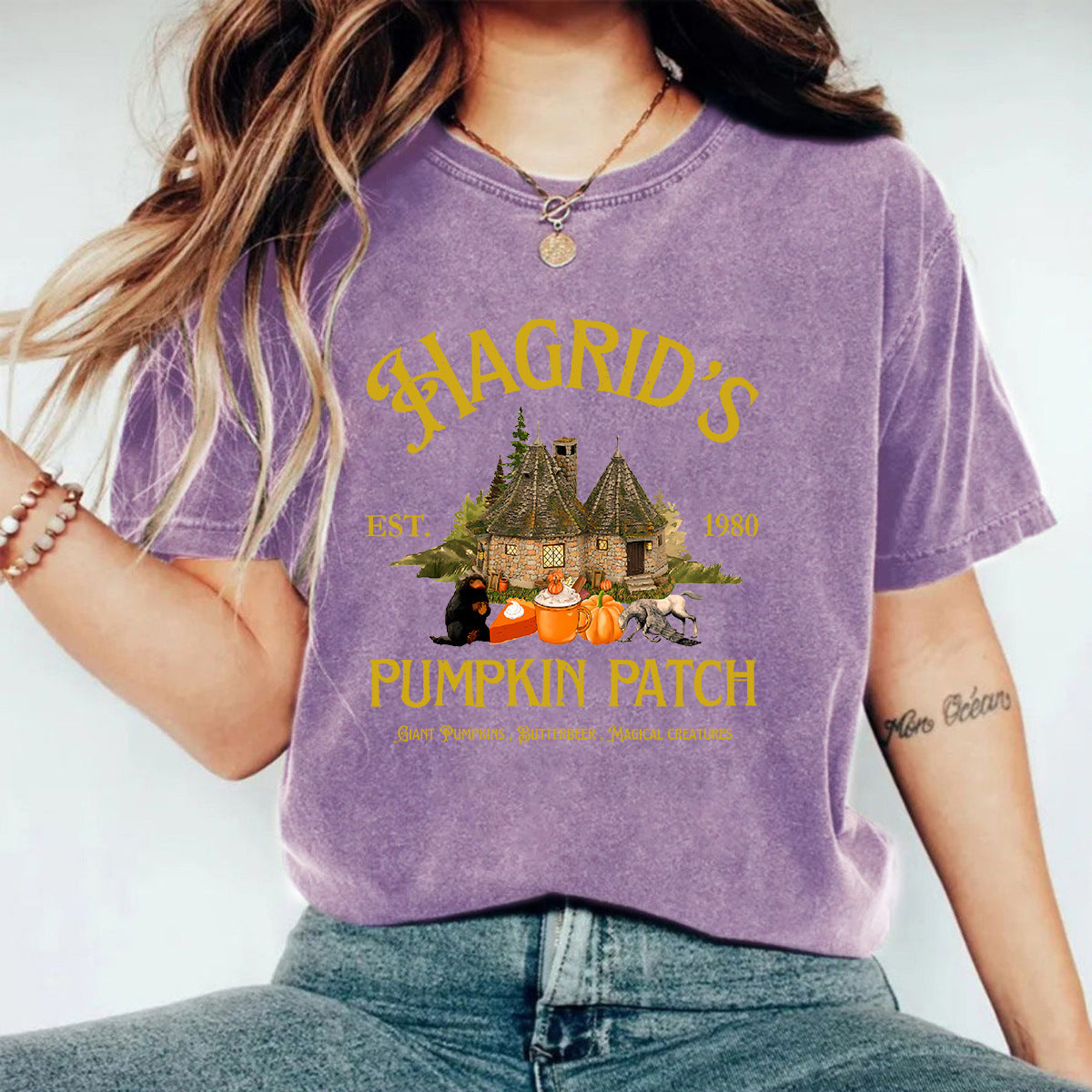 HAGRID'S Printed T-shirt Short Sleeve Loose T-shirt