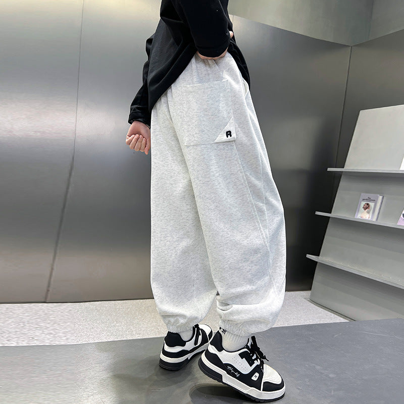 Boys' Solid Color Casual Sweatpants Spring Autumn Joggers
