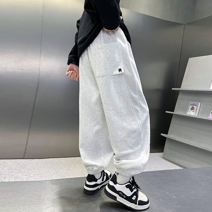 Boys' Solid Color Casual Sweatpants Spring Autumn Joggers