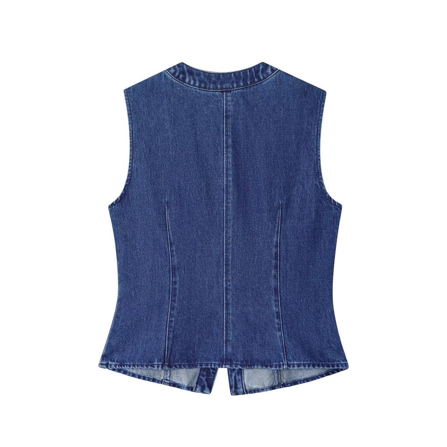 Nail drill denim vest