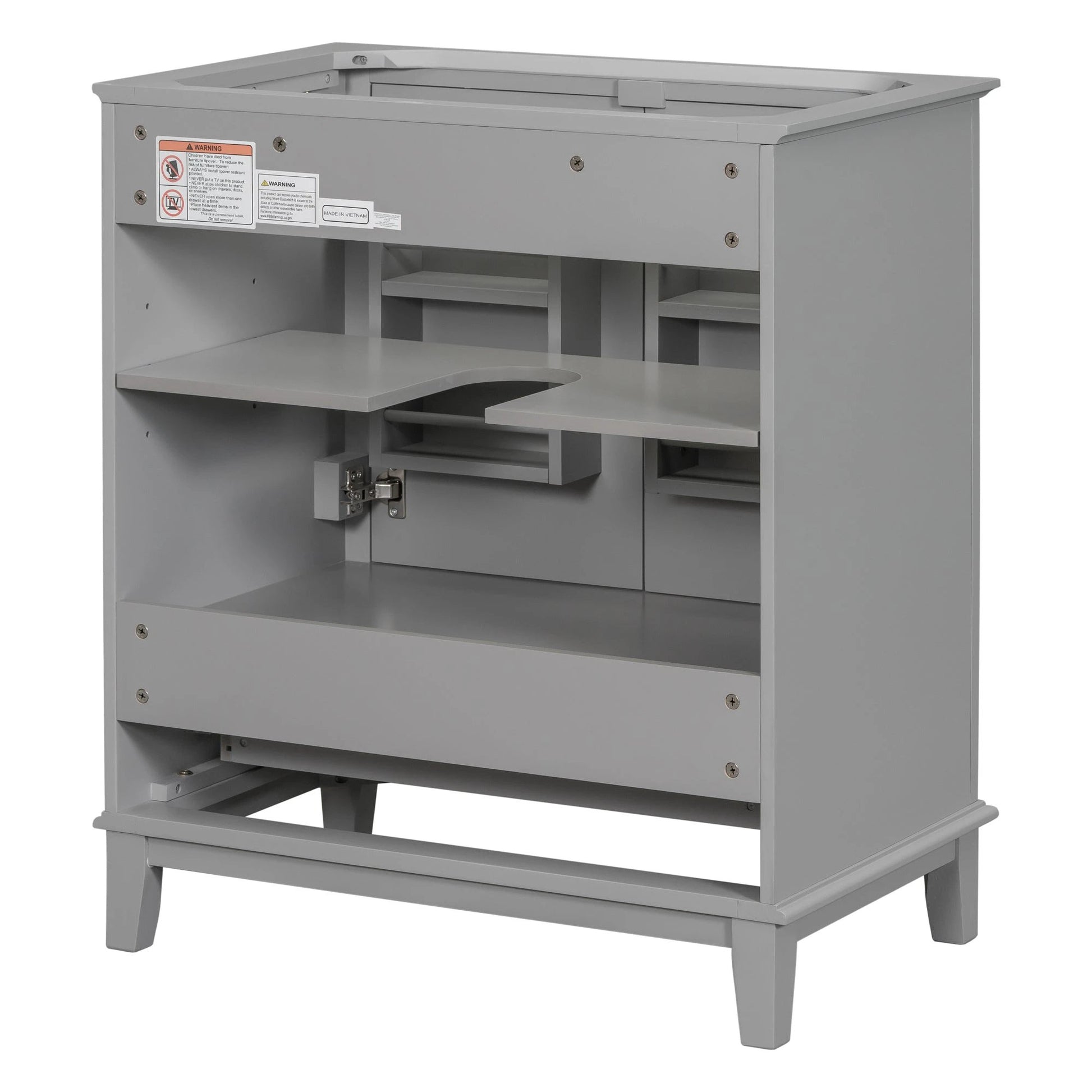 30 inch bathroom vanity no sink base only gray by eprolo