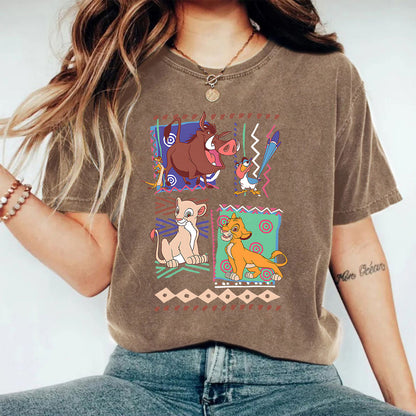 Camiseta de dibujos animados lavada y usada