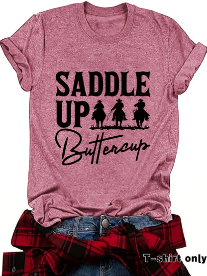 Camisa vaquera de manga corta estilo Western