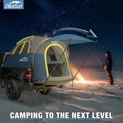 5.5-6.7ft Pickup Truck Bed Tent with Awining Navy by eprolo