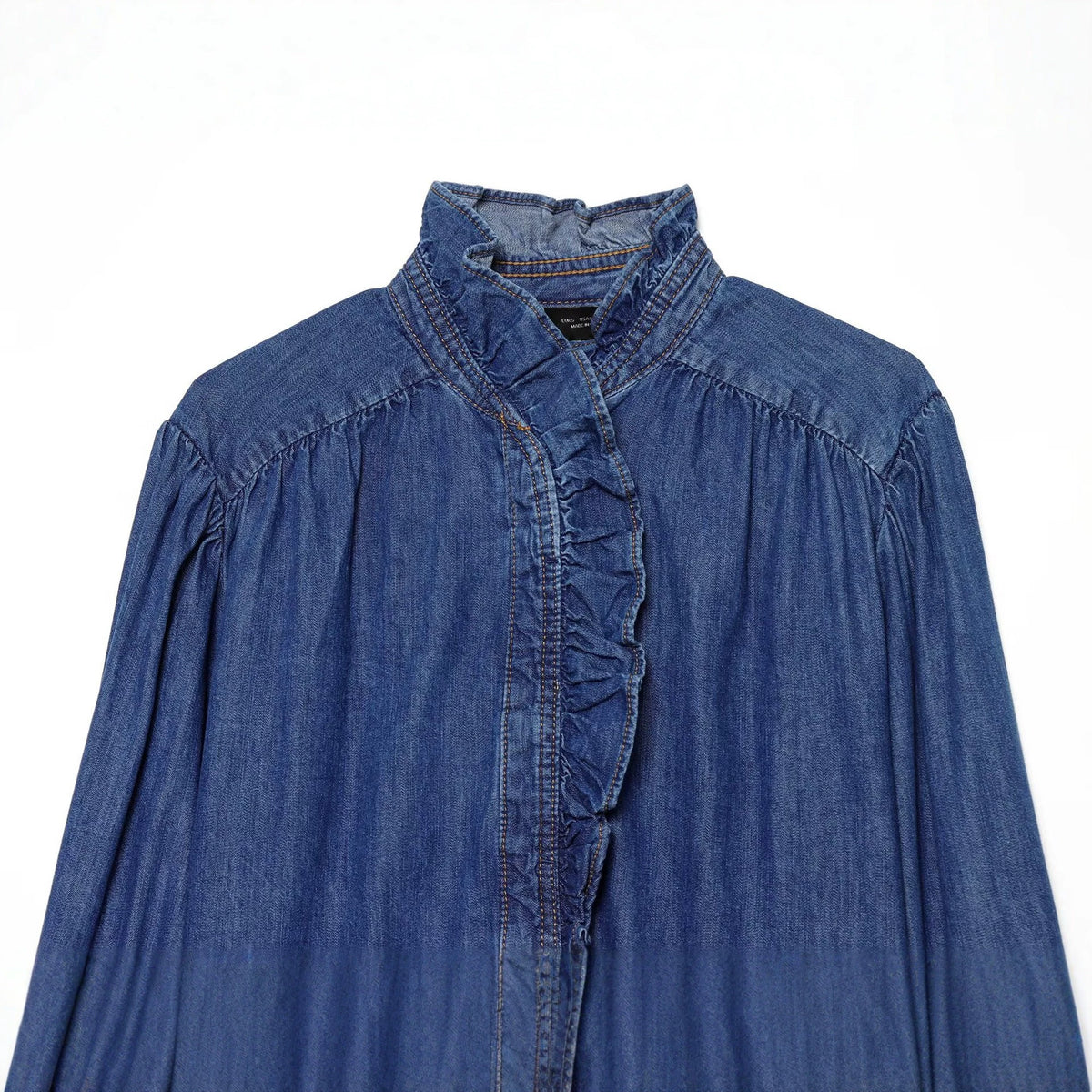 Discover effortless style with this casual black denim shirt,