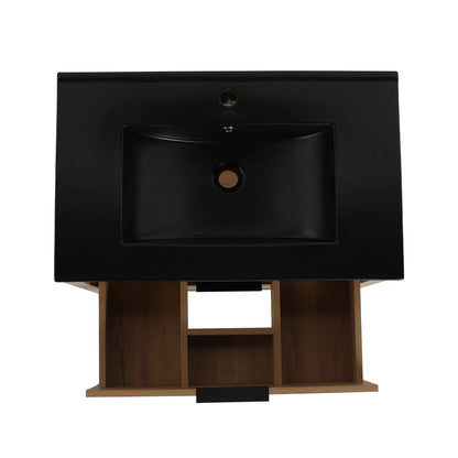 30 Inch Bathroom Vanity Plywood With 2 Drawers(BVB01030IMO-BL9075BK) by eprolo