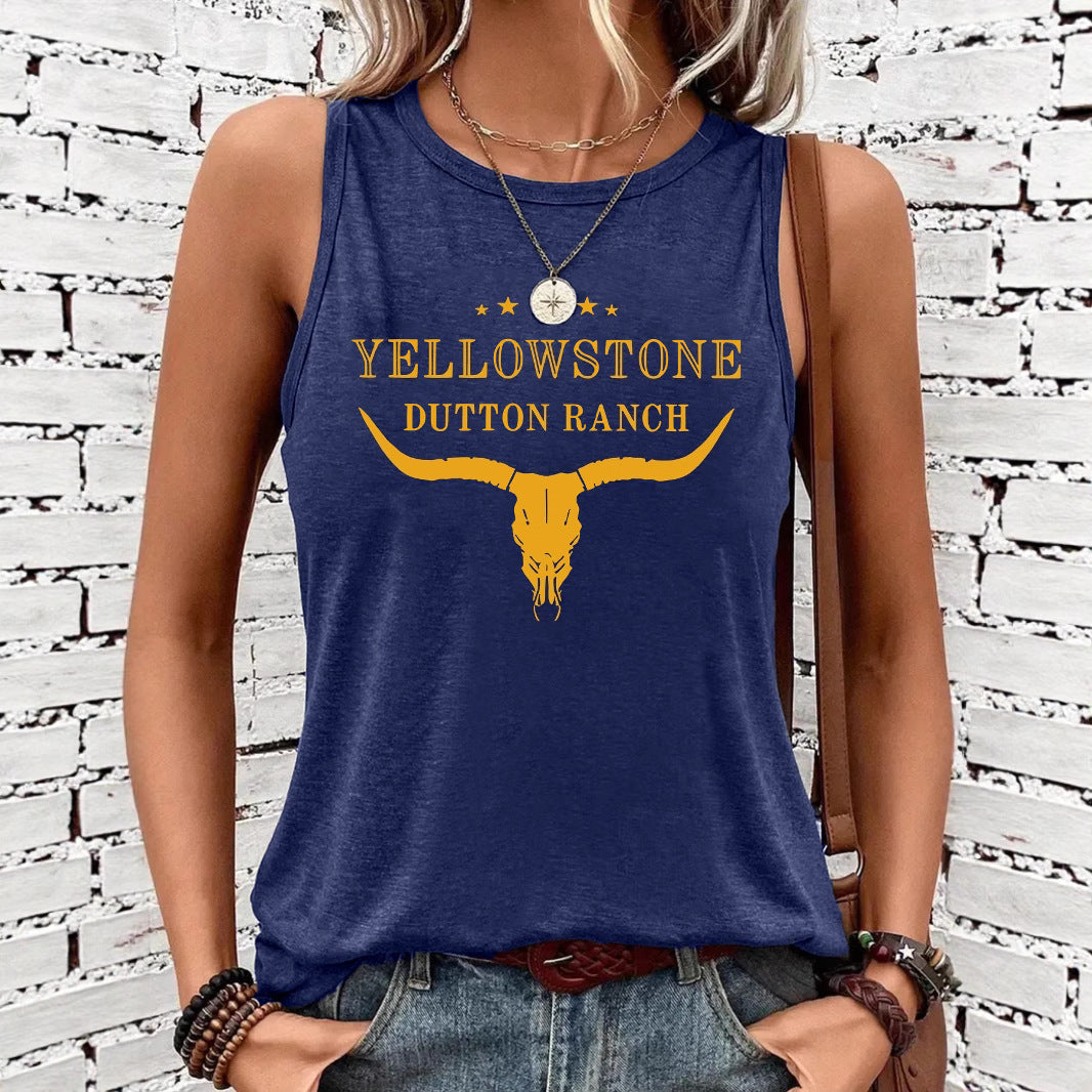 Chaleco vaquero estampado del Oeste