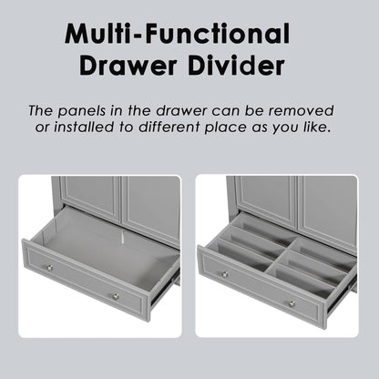 30inchgrey Bathroom Vanity with Sink ComboMulti-functional Bathroom Cabinet with Doors and Drawer Solid Frame and MDF Board by eprolo