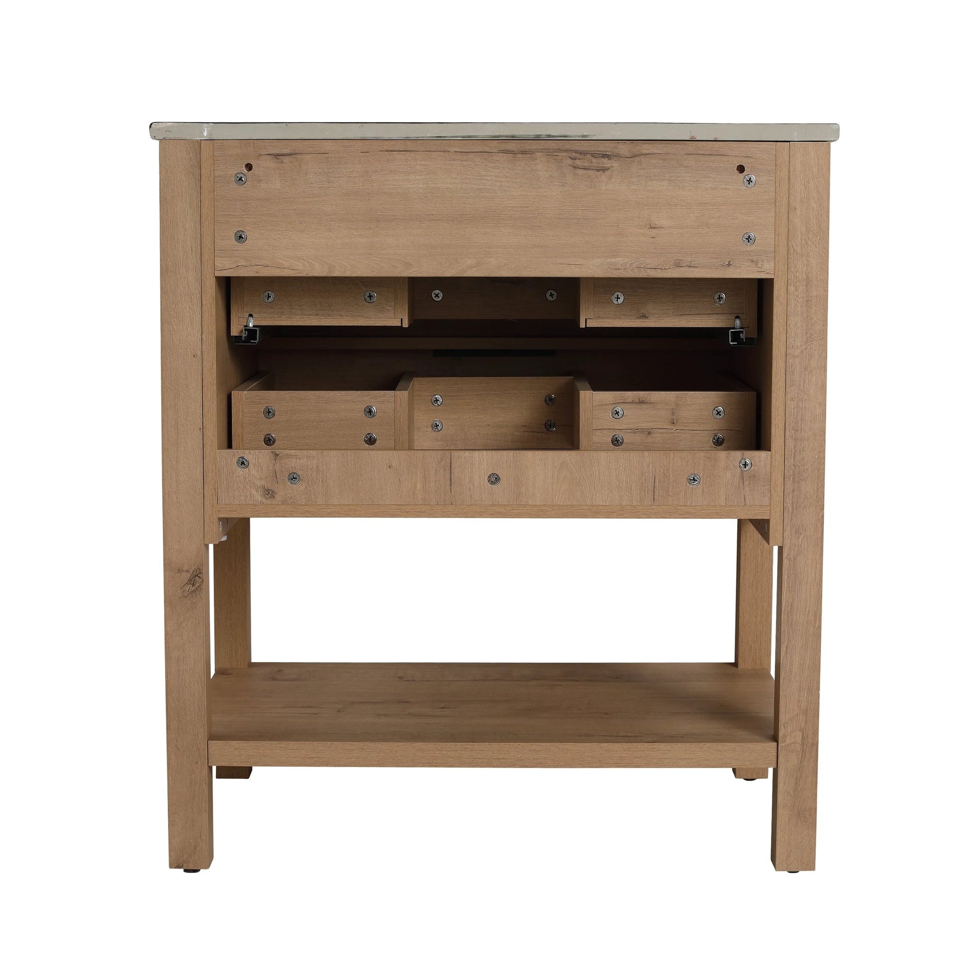 30 Inch Bathroom Vanity Plywood With 2 Drawers(BVB01030IMO-BL9075BK) by eprolo