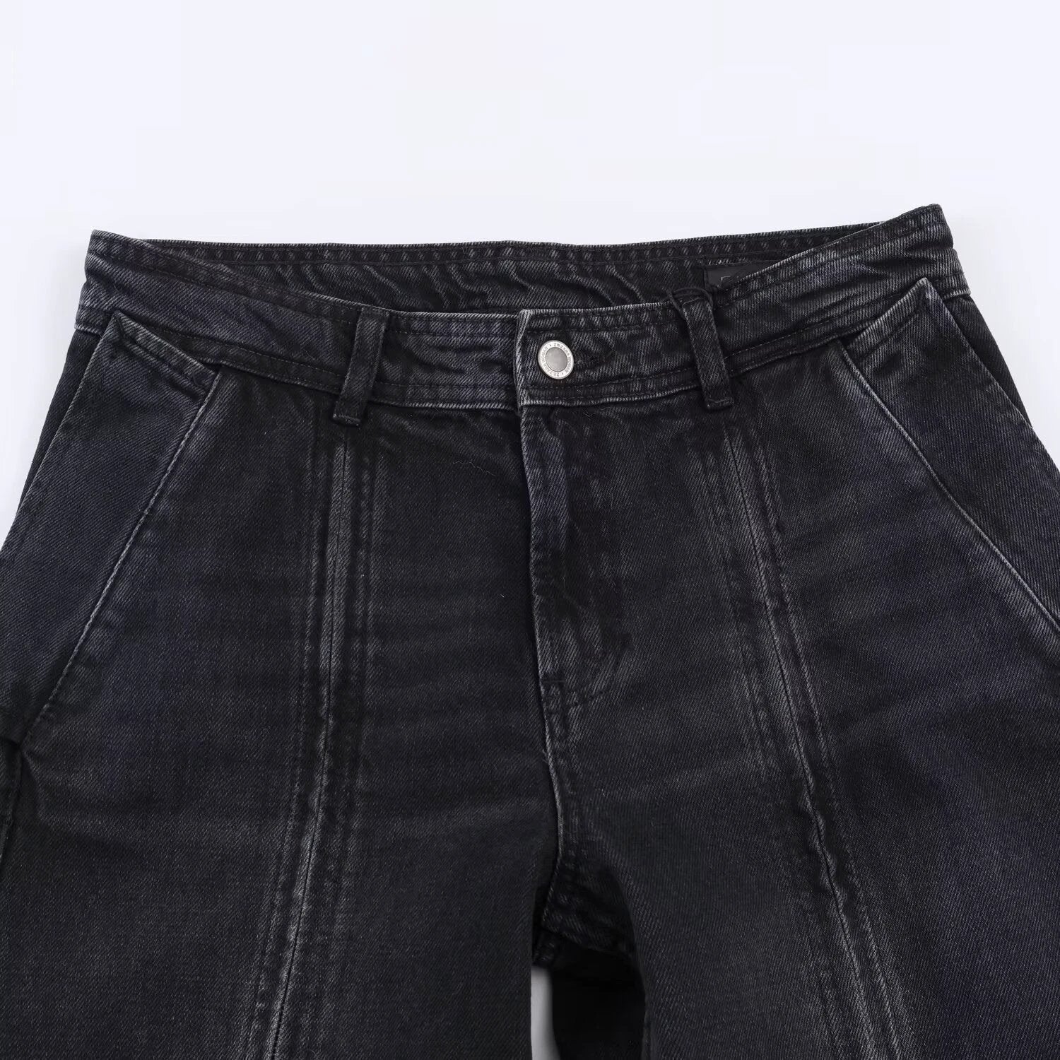 Mid waist wide leg zipper jeans by eprolo