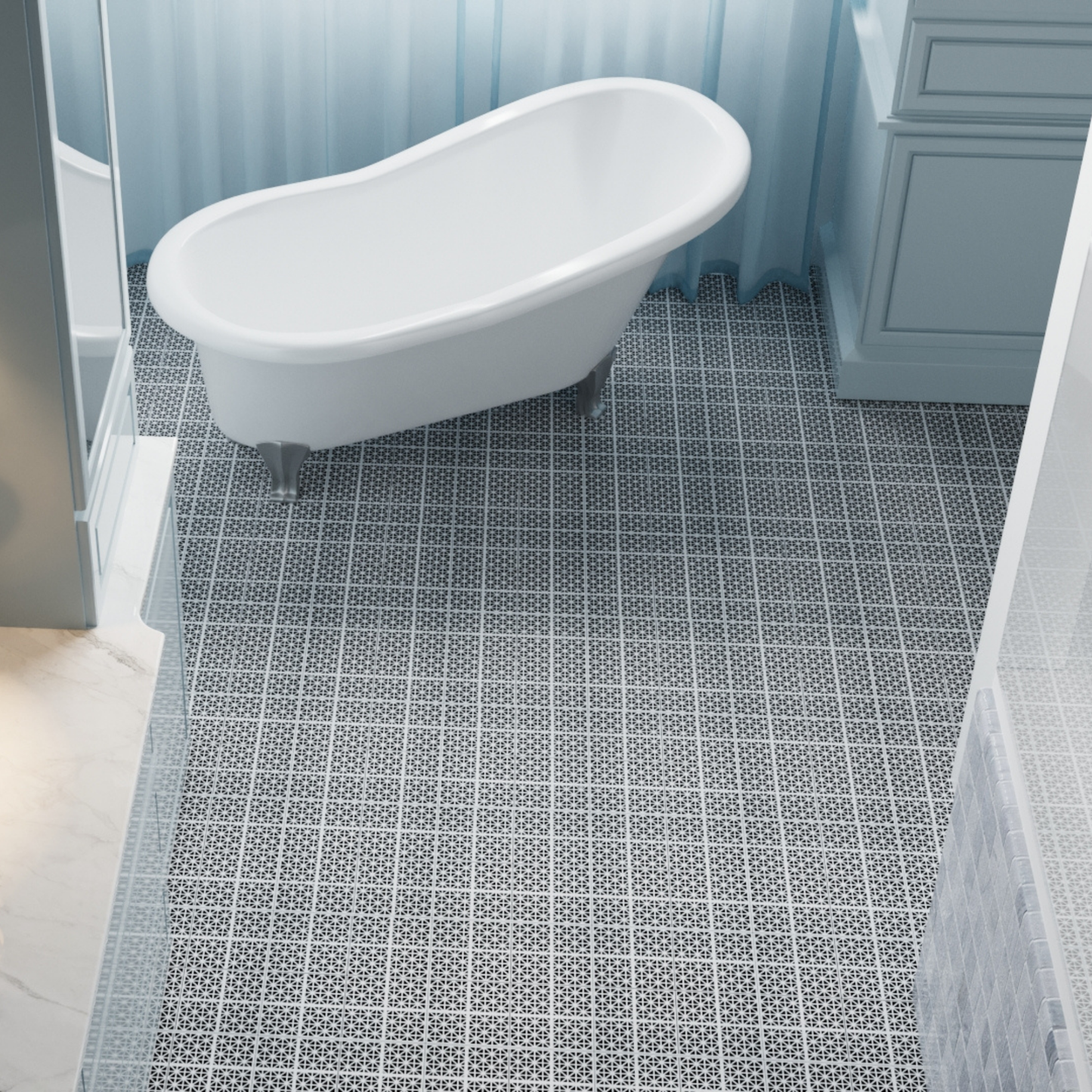 12 x 12 inch gray interlocking deck tiles, plastic waterproof, weighing up to 6613 pounds, with a rose pattern pack of 12 by eprolo