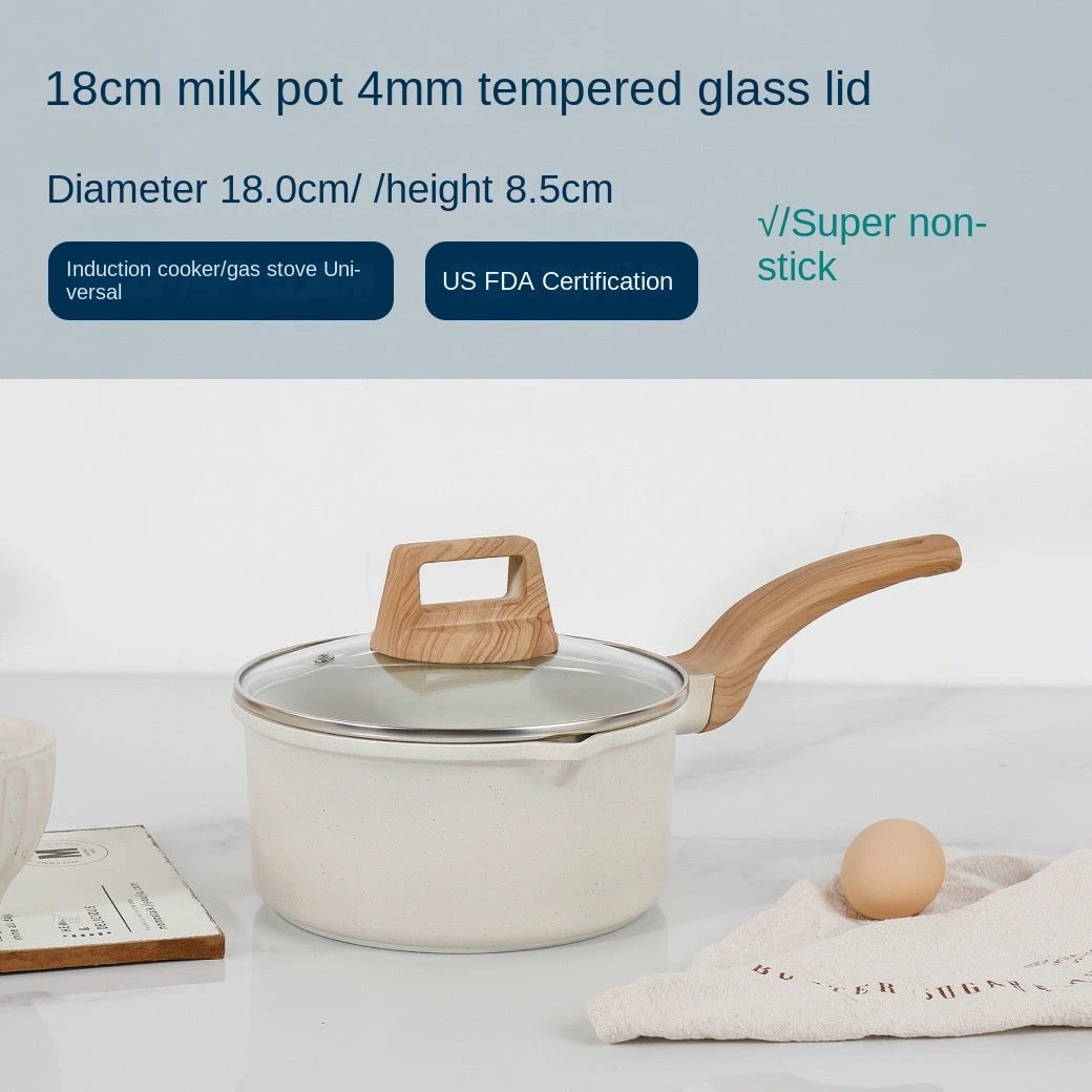 Medical stone non-stick pot soup pot stew pot frying pan wok milk pot frying pan steaming marble granite pot set by eprolo