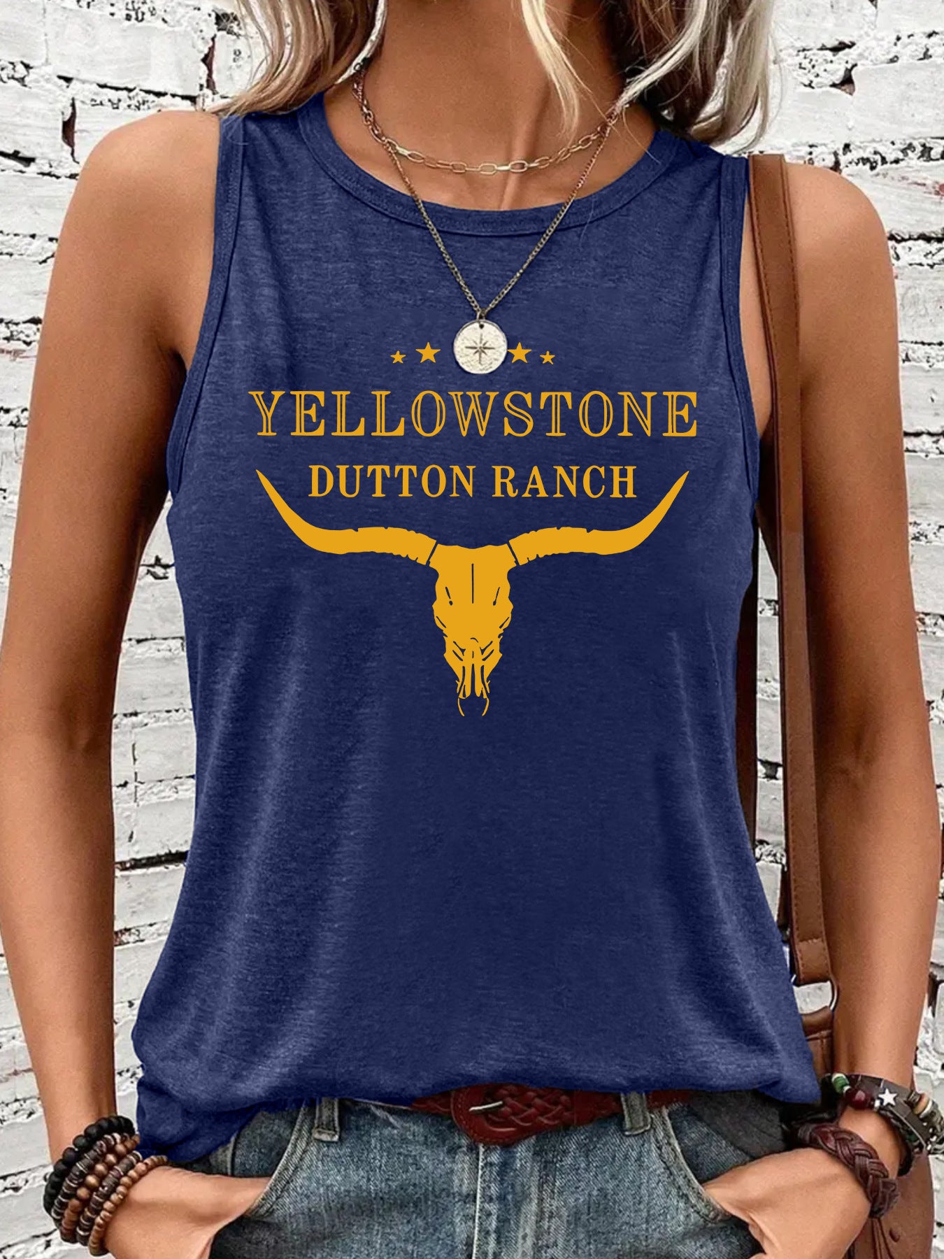 Chaleco vaquero estampado del Oeste