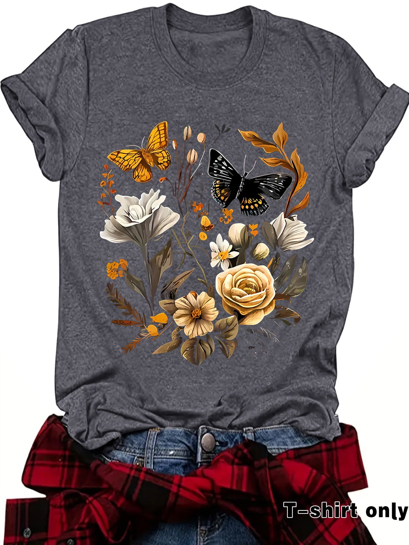 Camiseta de mariposa para mujer