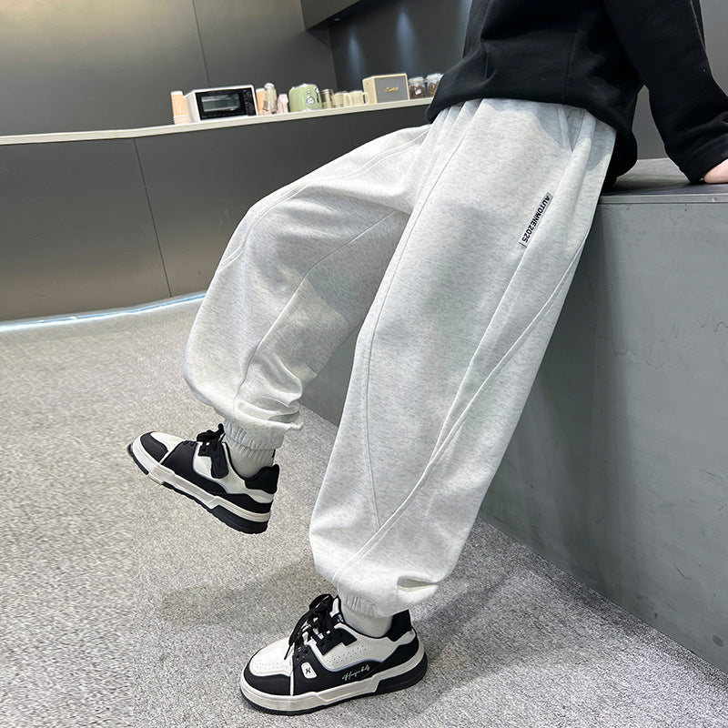Boys' Solid Color Casual Sweatpants Spring Autumn Joggers