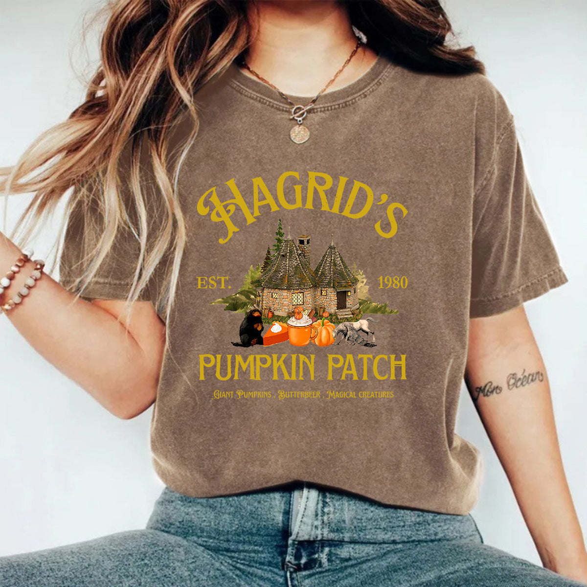 HAGRID'S Printed T-shirt Short Sleeve Loose T-shirt