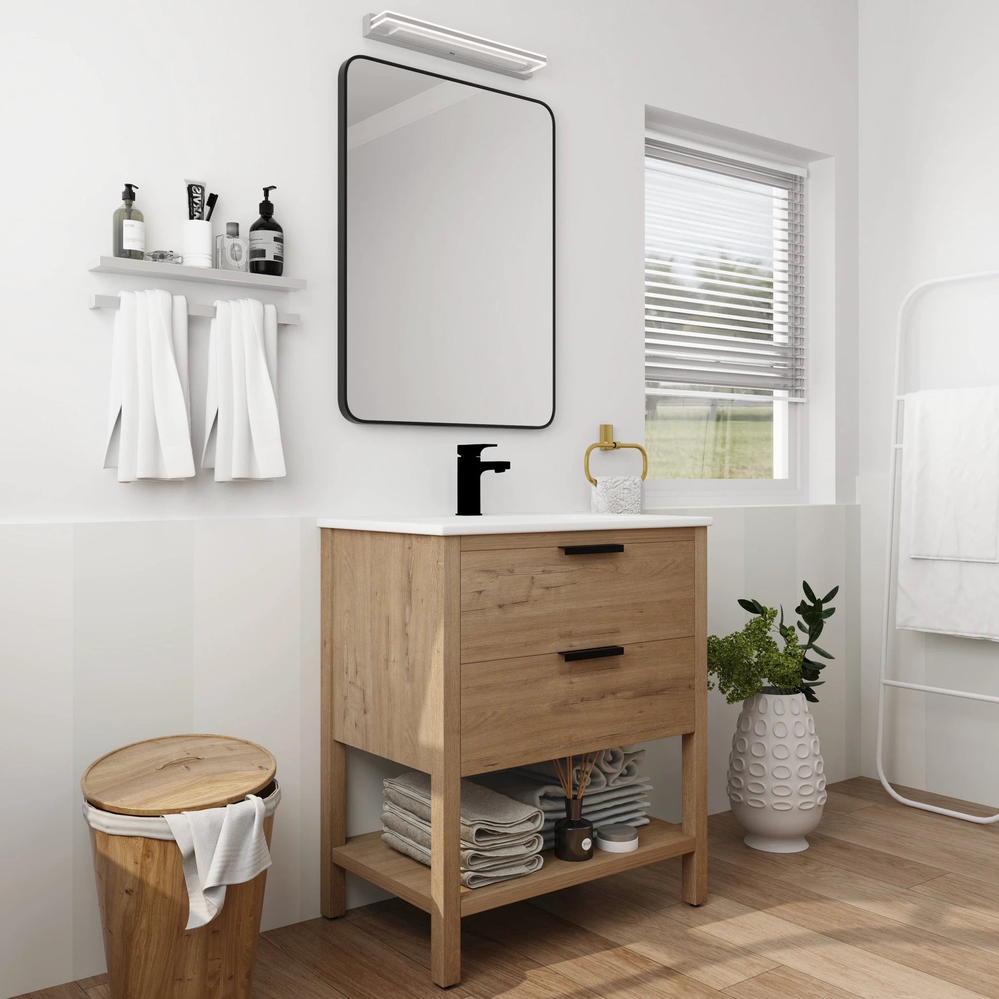 30 Inch Bathroom Vanity Plywood With 2 Drawers by eprolo