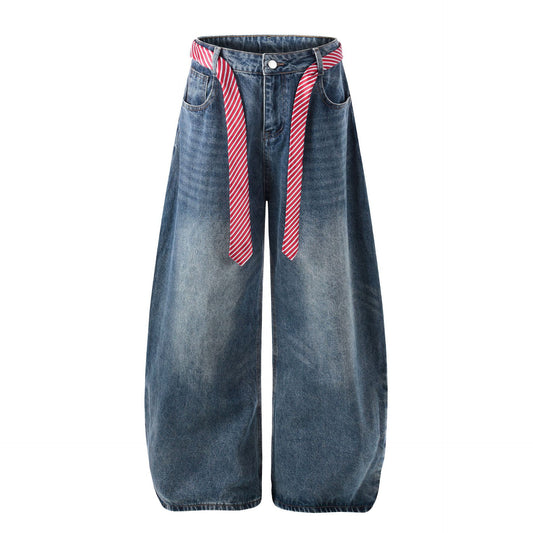 Pantalones vaqueros de mujer de talle alto, corte holgado, caída fluida, pierna ancha, versátiles, efecto adelgazante, hasta el suelo, tipo Knife Pants