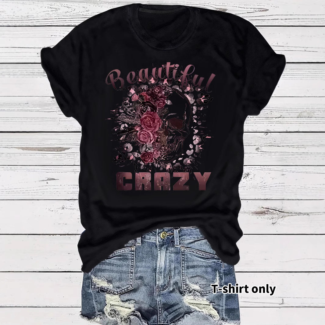 Camiseta con estampado de calavera