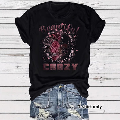 Camiseta con estampado de calavera